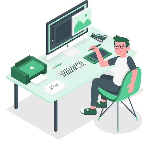 artist creating an art